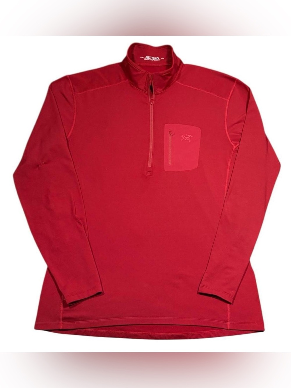 Arc’teryx Rho LT 1/4 Zip Neck Fleece Pullover Red Men’s Size XL Outdoor Hiking